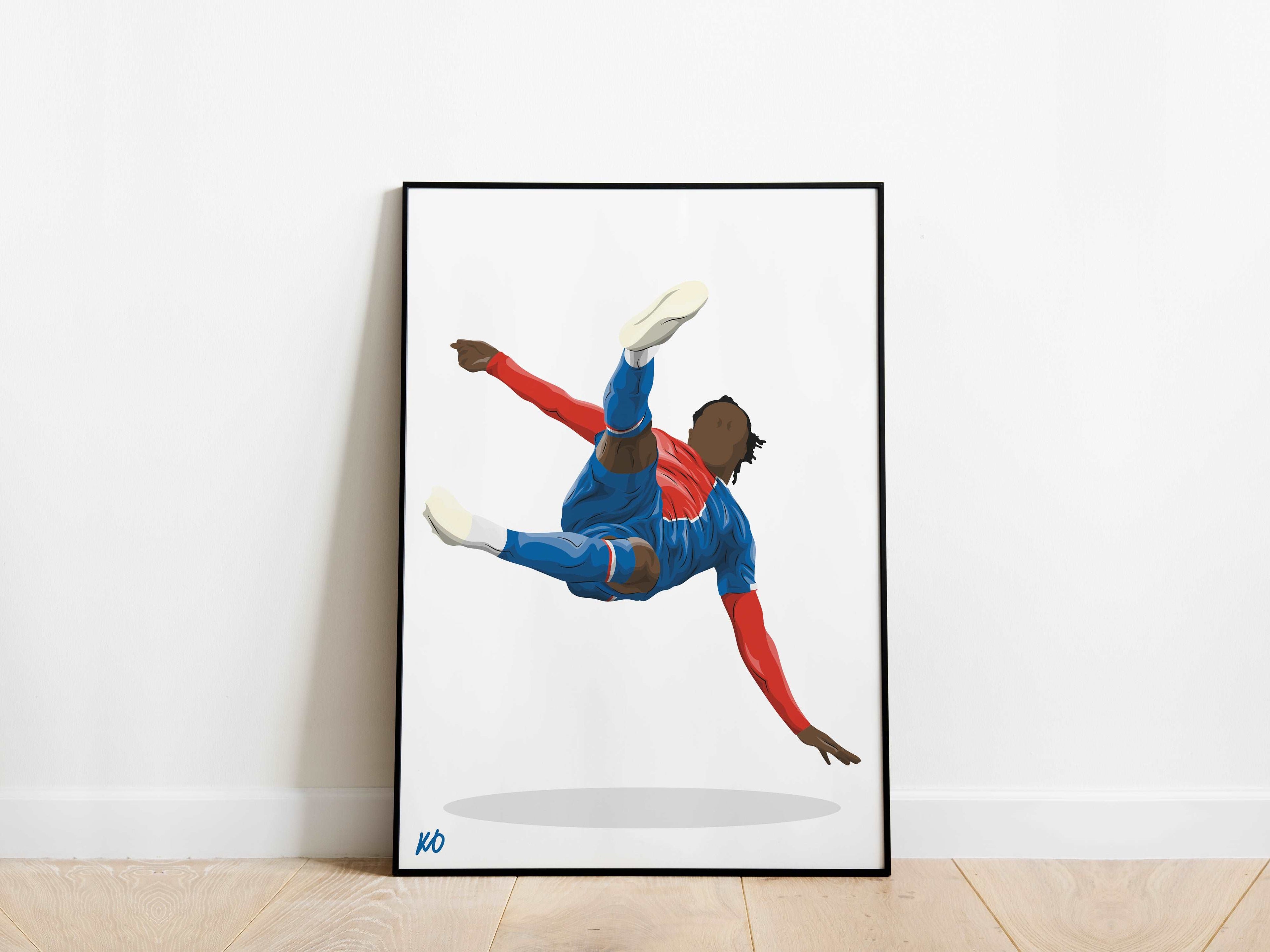 Eberechi Eze Overhead Kick Crystal Palace Poster - KDDesigns6