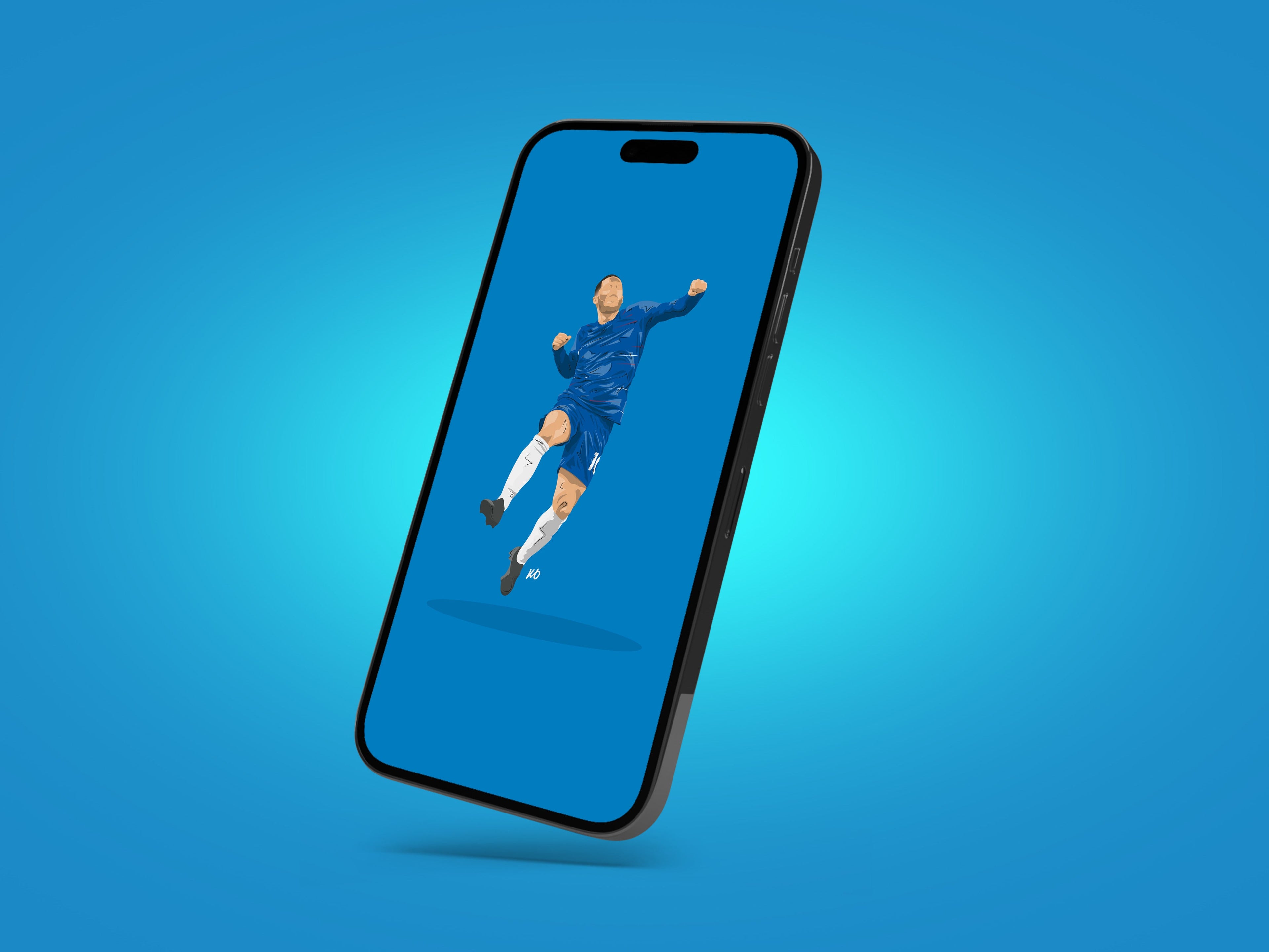 Eden Hazard Chelsea Wallpaper - KDDesigns6