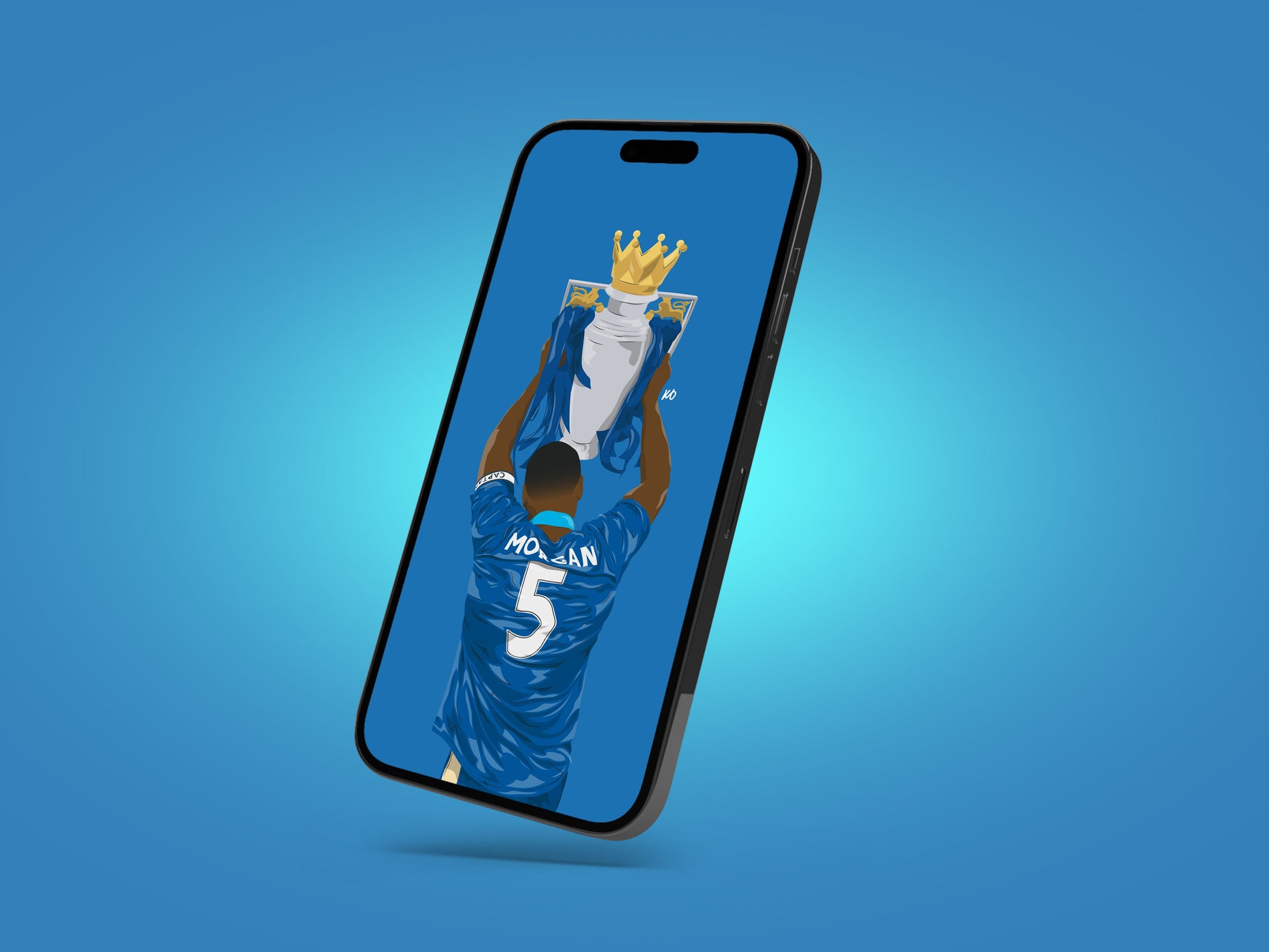 FREE - Wes Morgan Leicester City Wallpaper KDDesigns6