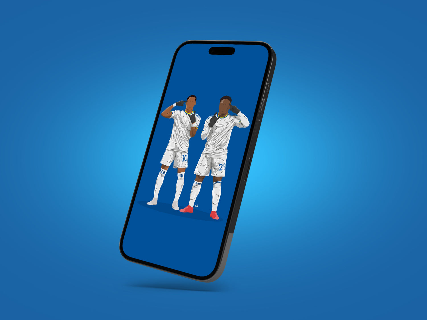 Wilfried Gnonto & Crysencio Summerville Leeds United Wallpaper - KDDesigns6