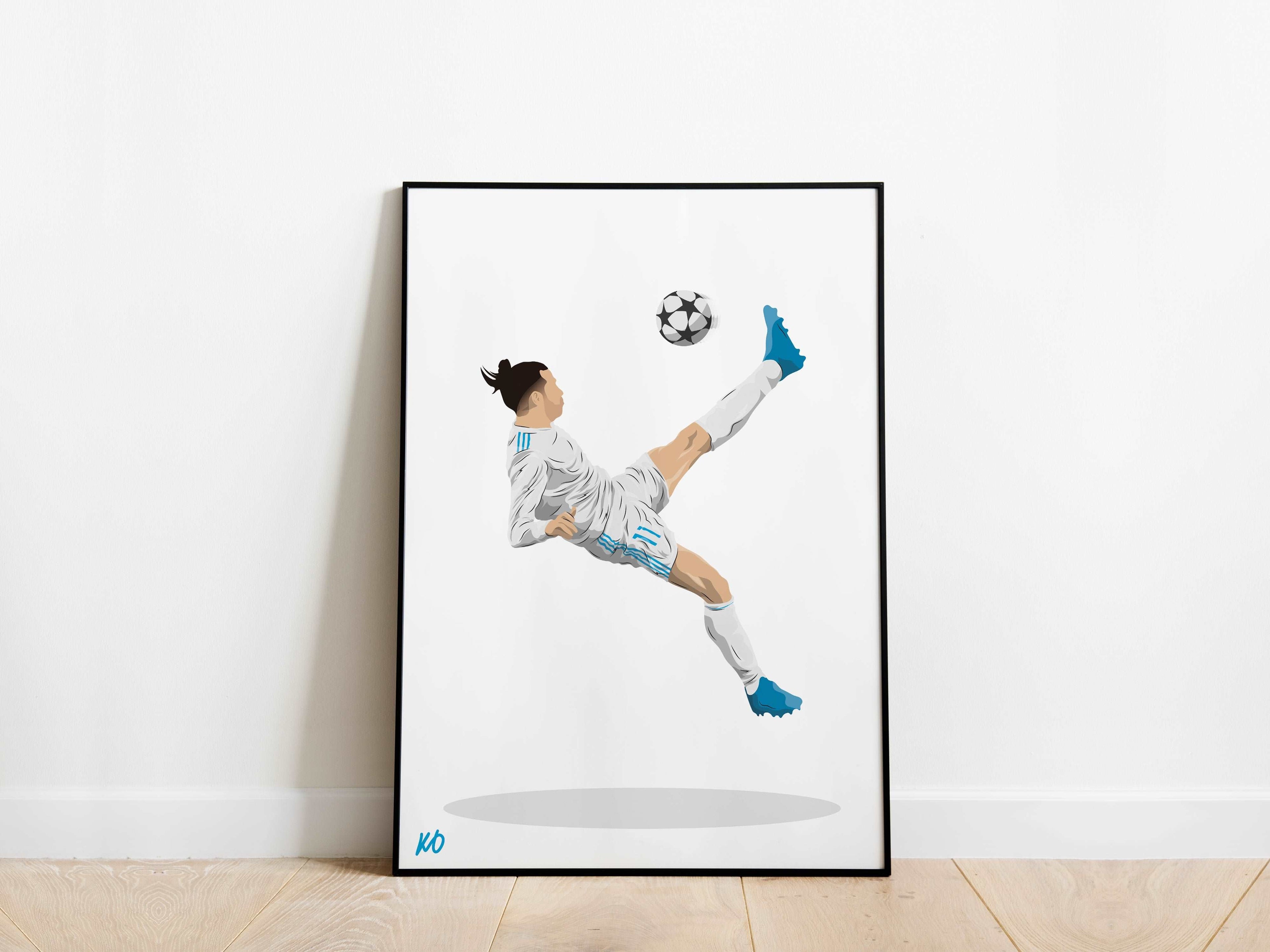 Gareth Bale Overhead Kick Real Madrid Poster - KDDesigns6