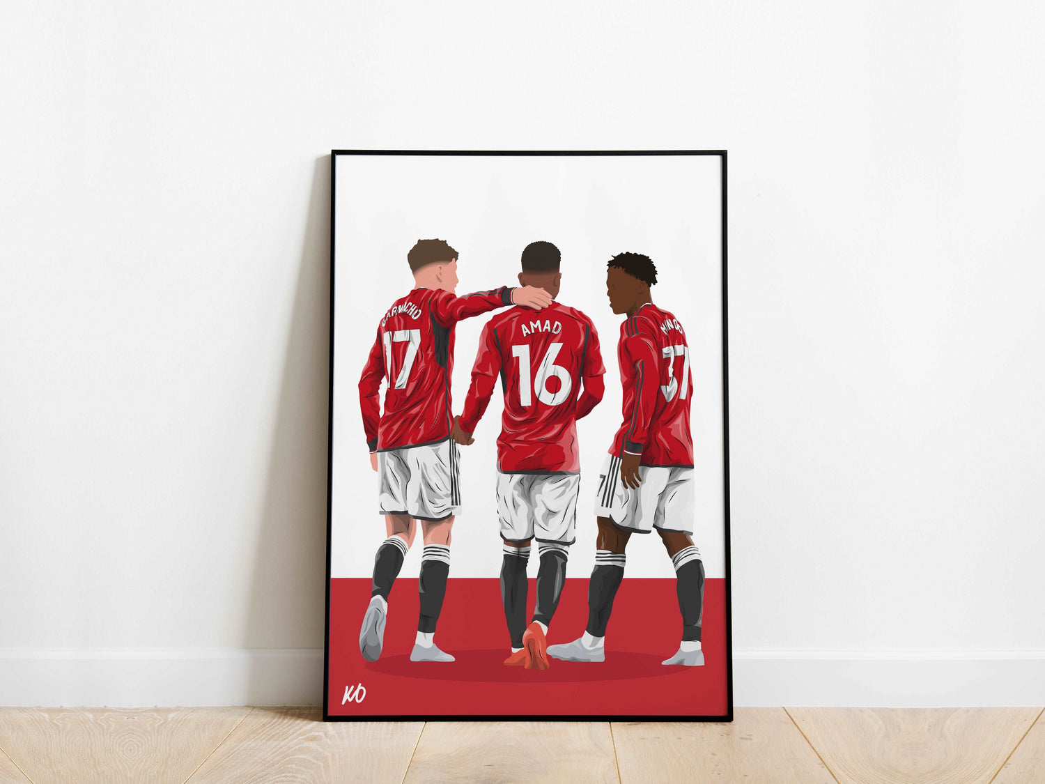 Alejandro Garnacho, Amad Diallo, Kobbie Mainoo Manchester United Poster - KDDesigns6