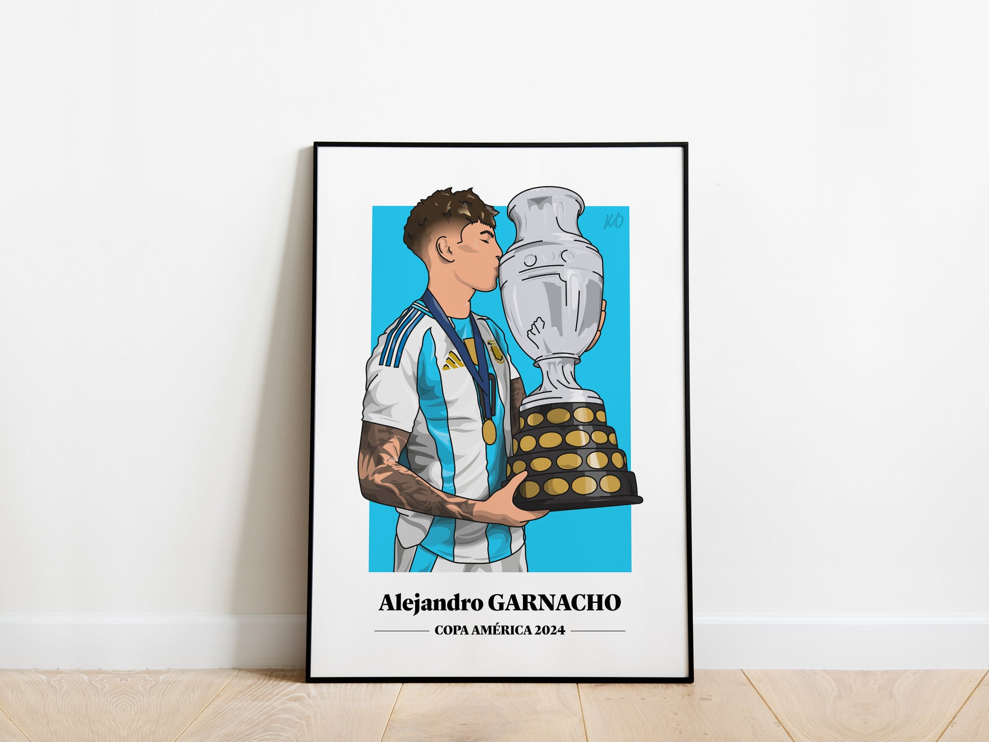 Alejandro Garnacho Portrait Argentina Poster - KDDesigns6