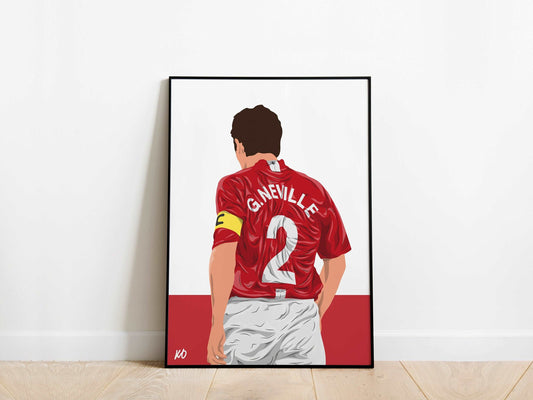 Gary Neville Manchester United Poster - KDDesigns6