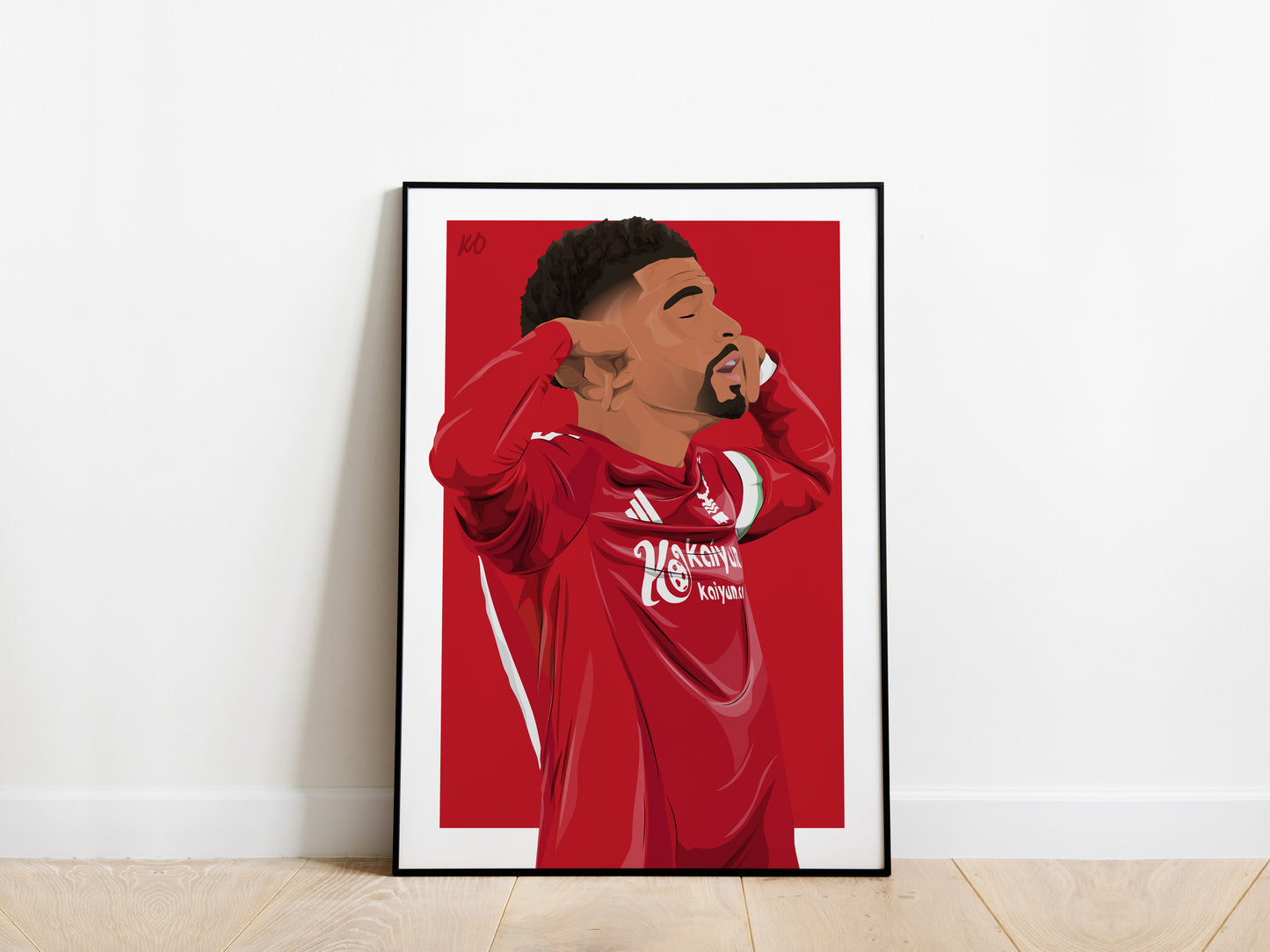 Morgan Gibbs-White 24/25 Portrait Nottingham Forest Poster