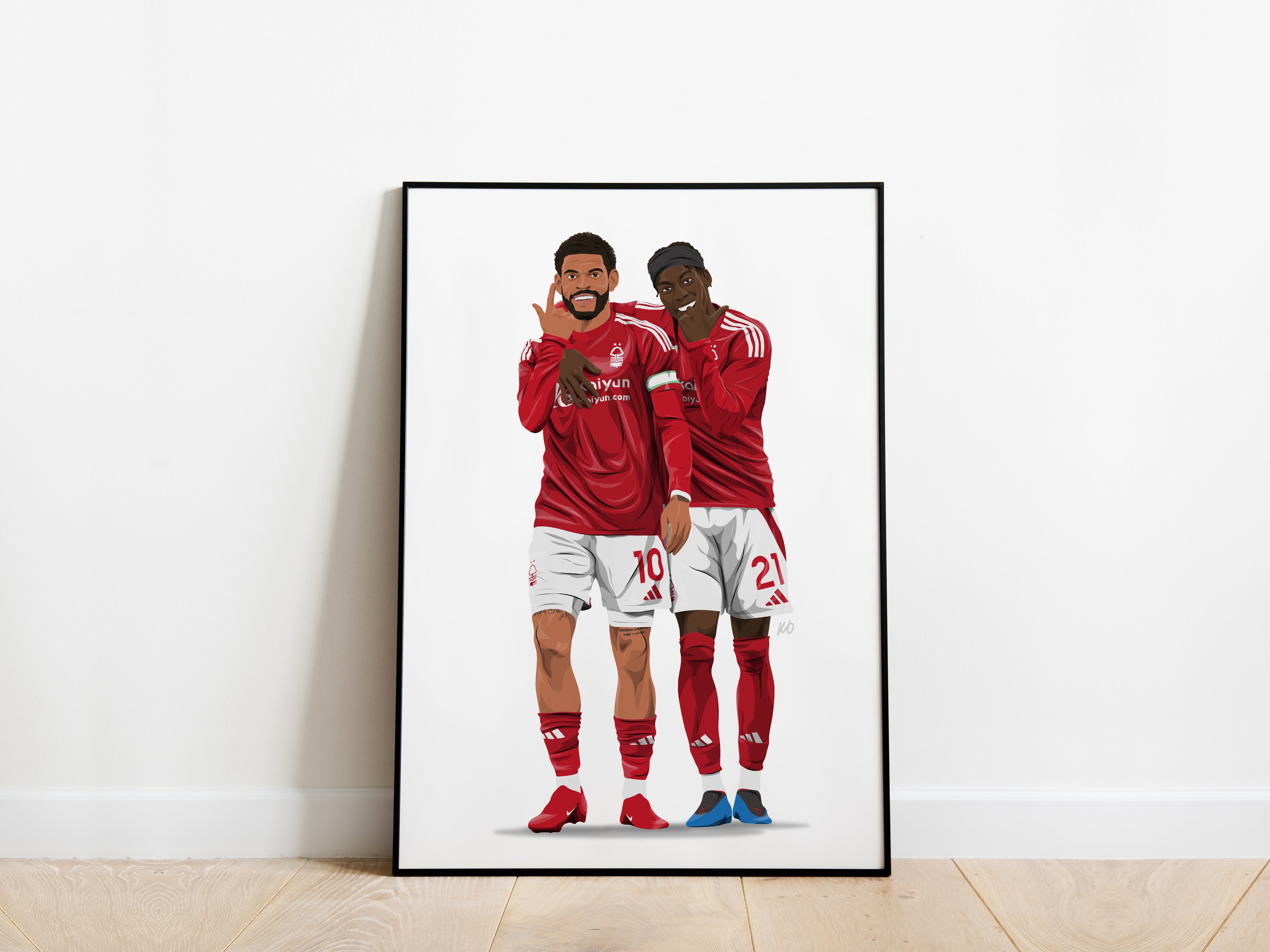 Morgan Gibbs-White, Anthony Elanga Nottingham Forest Poster - KDDesigns6