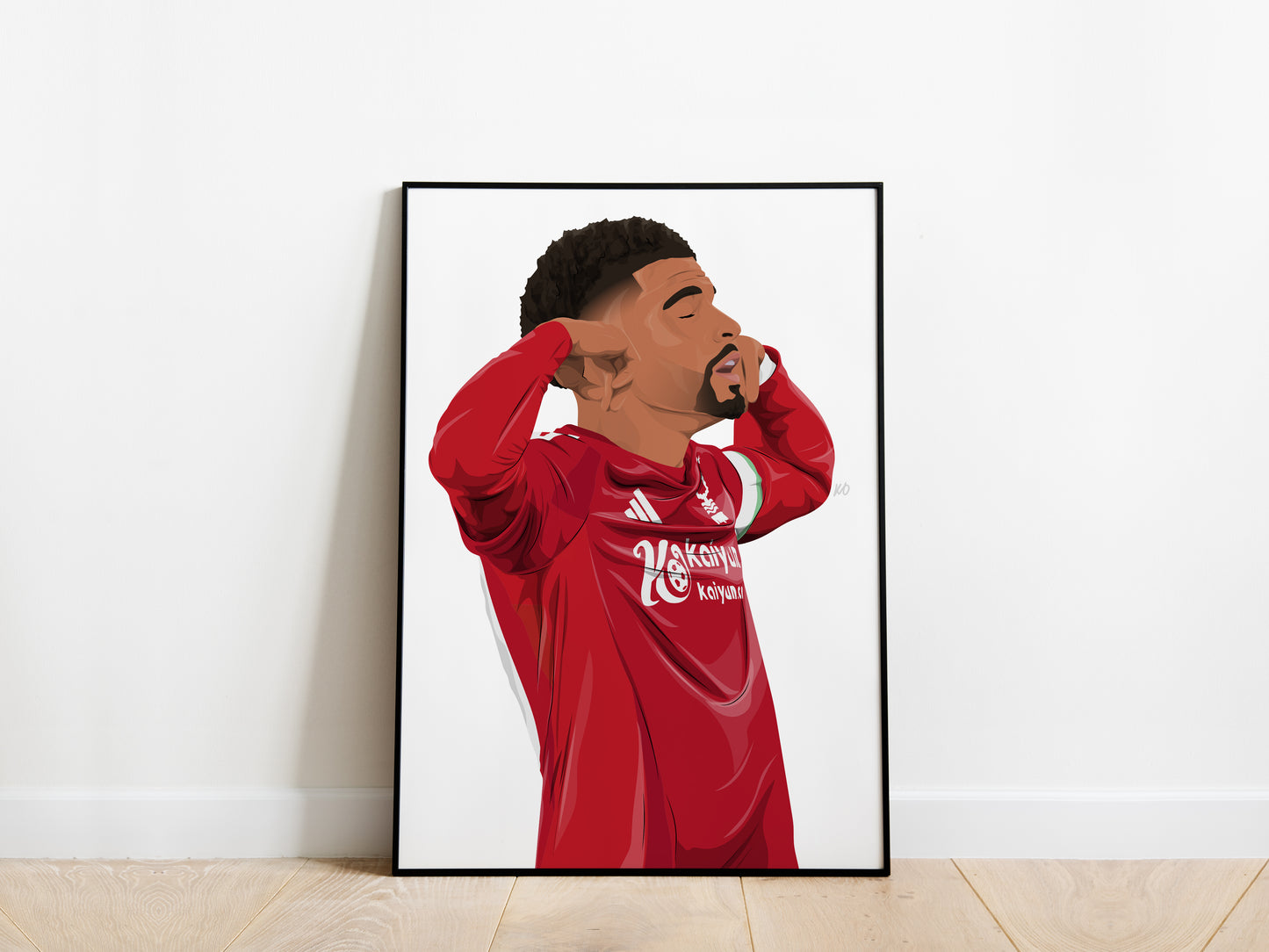 Morgan Gibbs-White 24/25 Portrait Nottingham Forest Poster