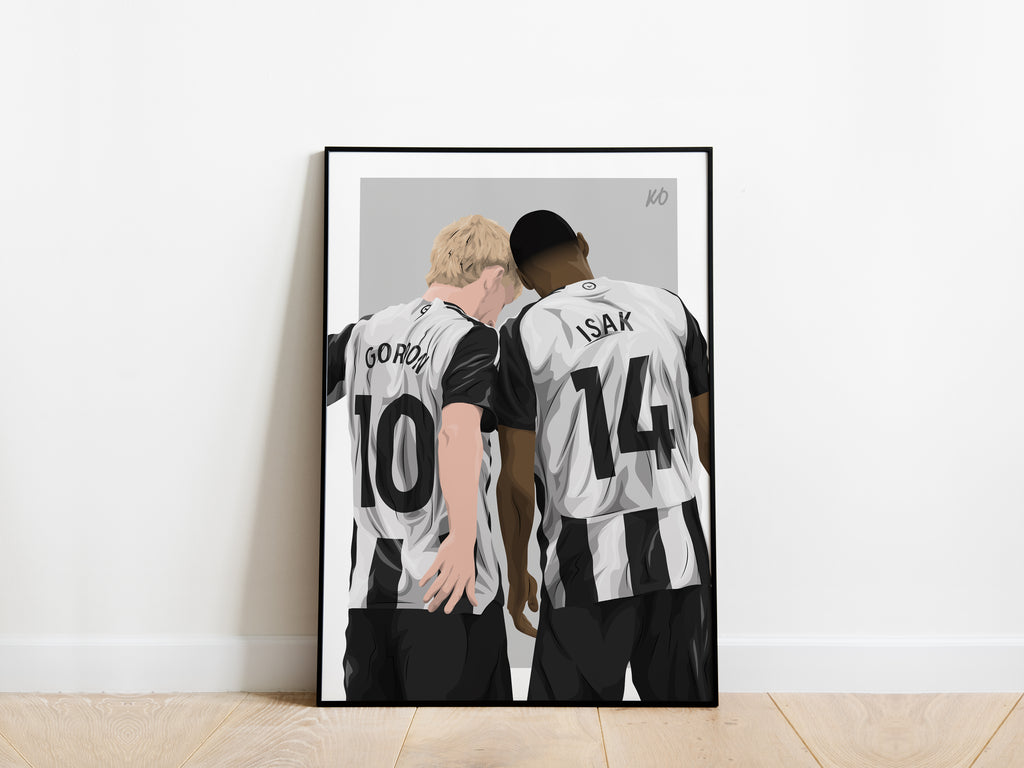 Anthony Gordon, Alexander Isak Newcastle United Poster - KDDesigns6