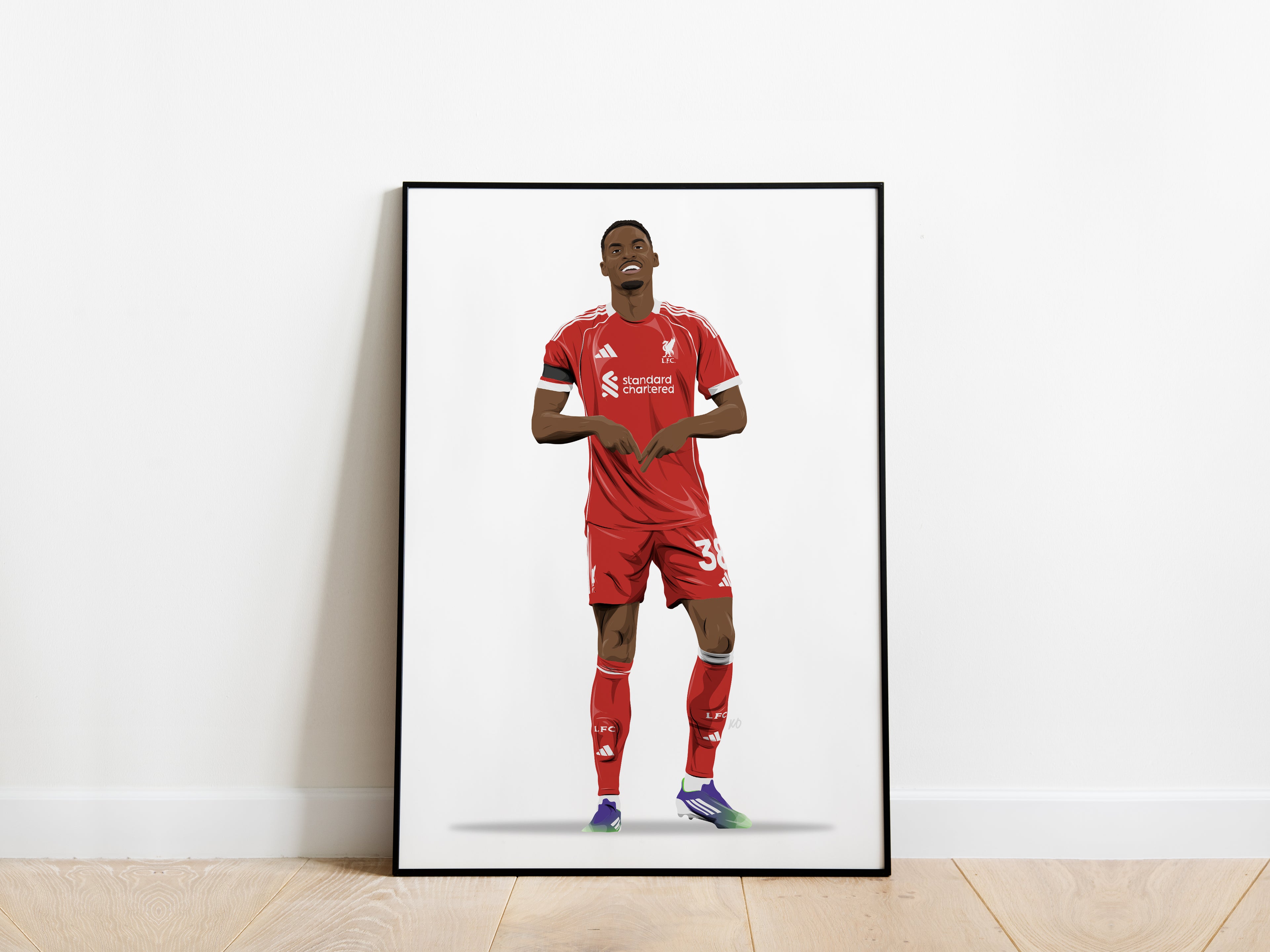 Ryan Gravenberch 25/26 Liverpool Poster - KDDesigns6