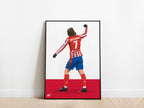Antoine Griezmann 24/25 Atletico Madrid Poster - KDDesigns6