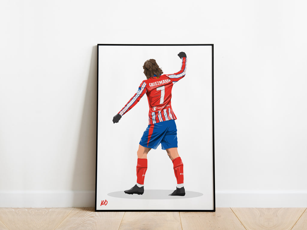 Antoine Griezmann 24/25 Atletico Madrid Poster - KDDesigns6