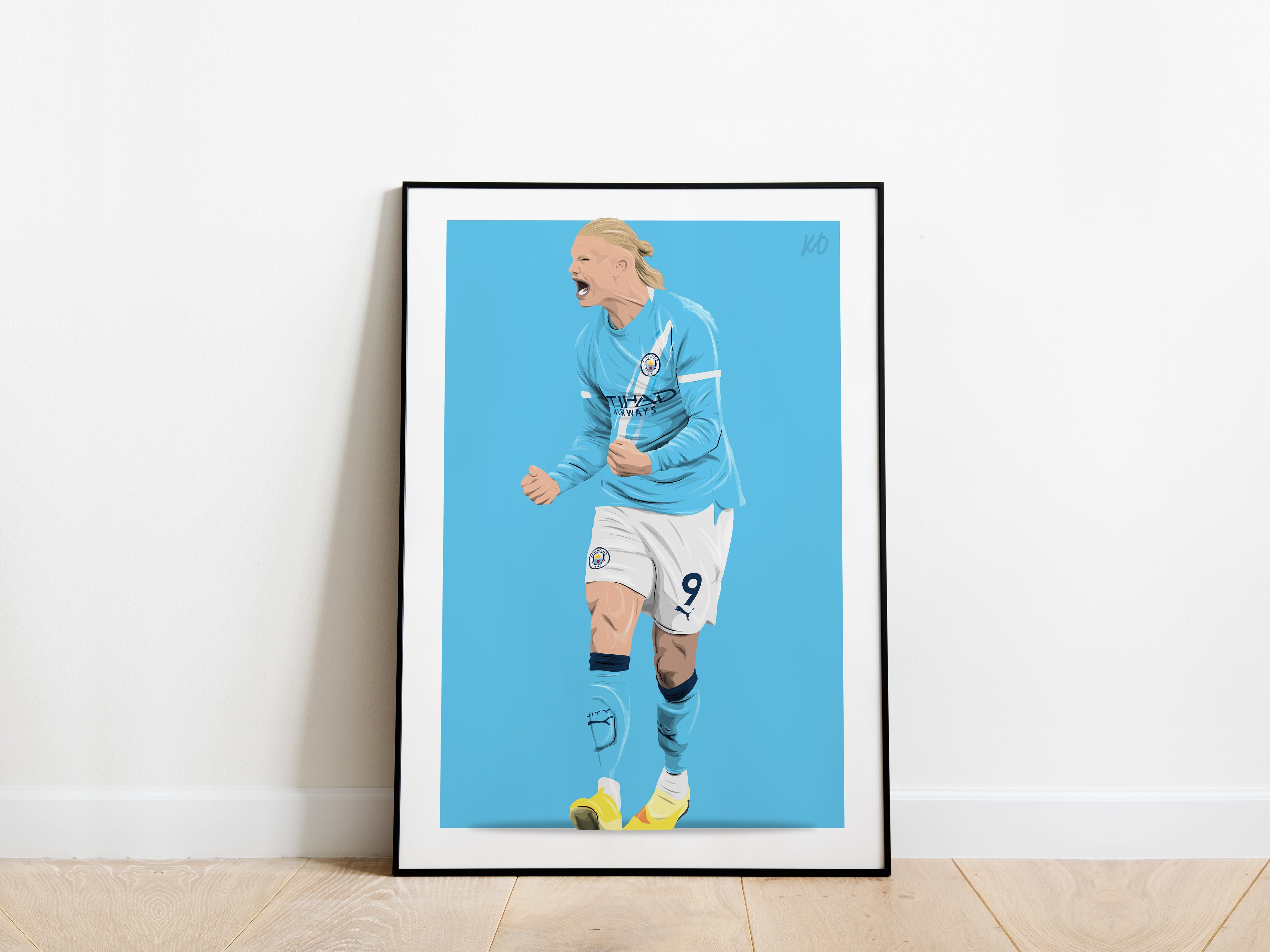 Erling Haaland 25/26 Man City Poster - KDDesigns6