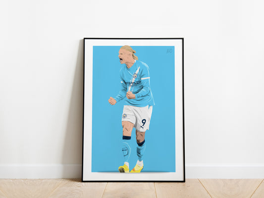 Erling Haaland 25/26 Man City Poster