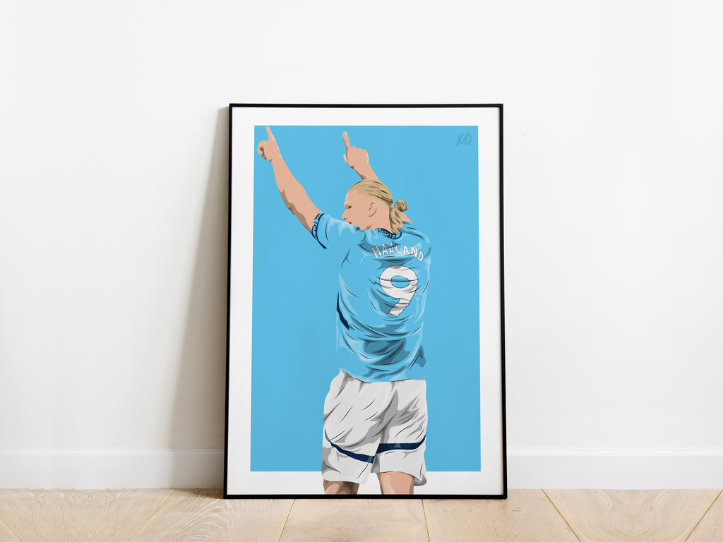 Erling Haaland 24/25 Man City Poster - KDDesigns6