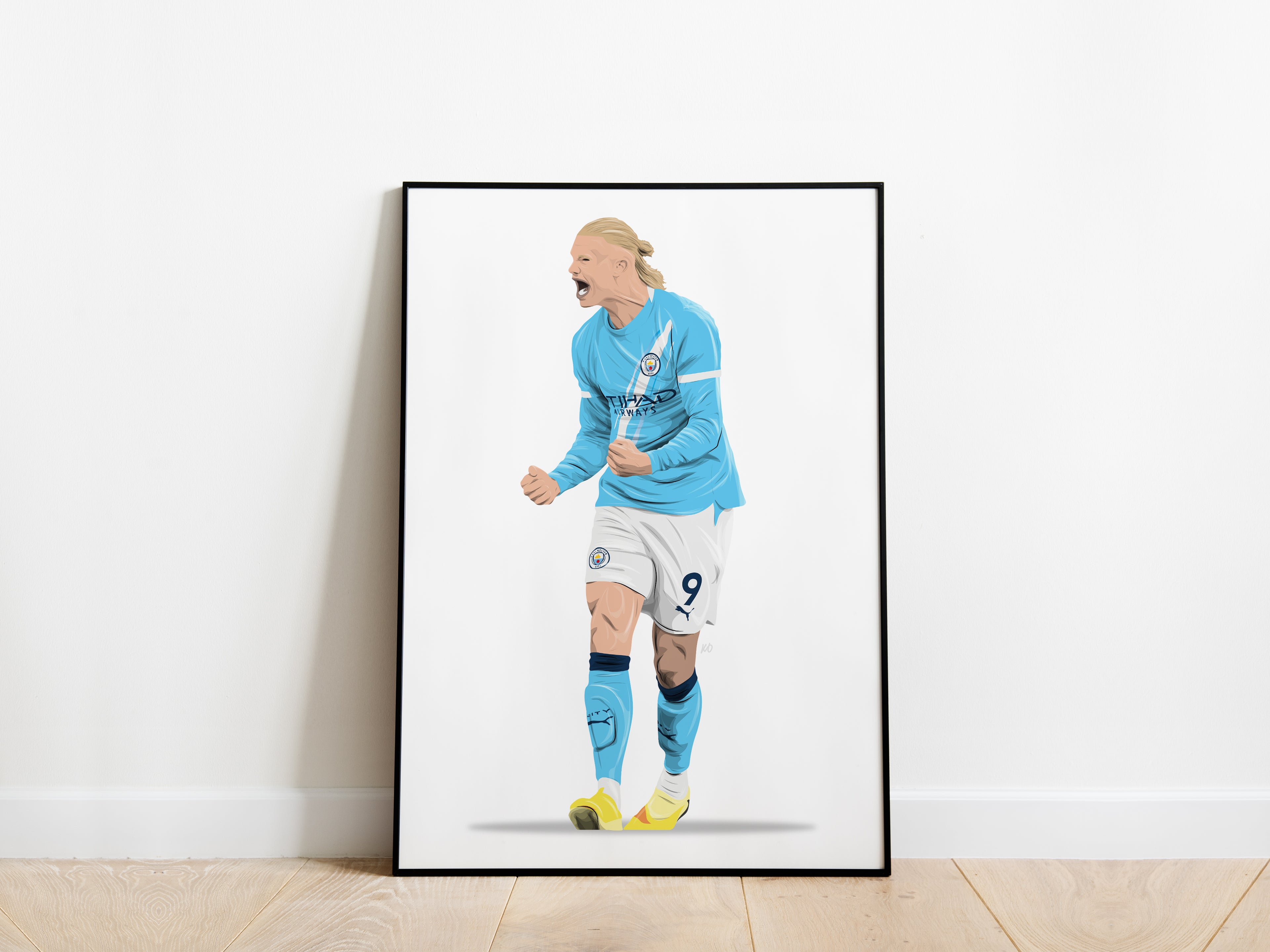 Erling Haaland 25/26 Man City Poster - KDDesigns6