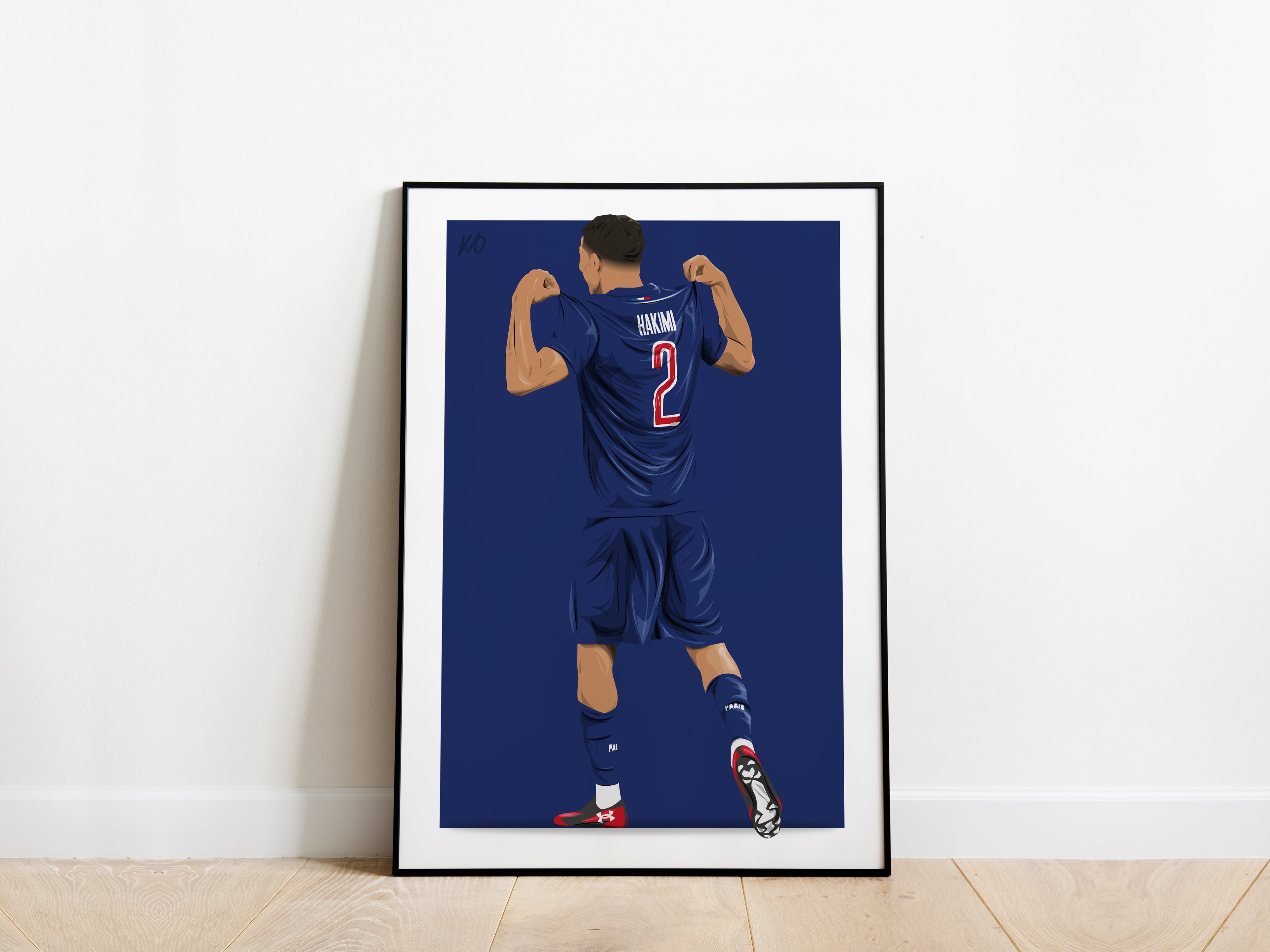Achraf Hakimi Celebration PSG Poster - KDDesigns6