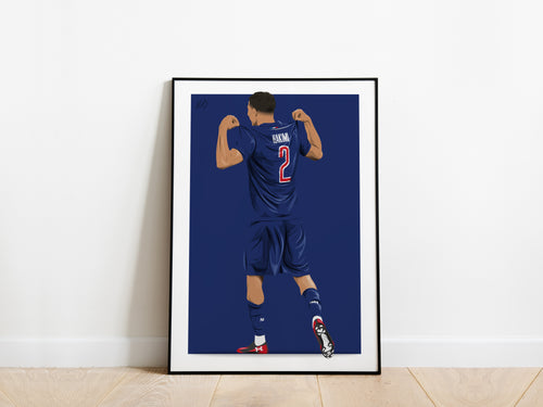 Achraf Hakimi Celebration PSG Poster - KDDesigns6