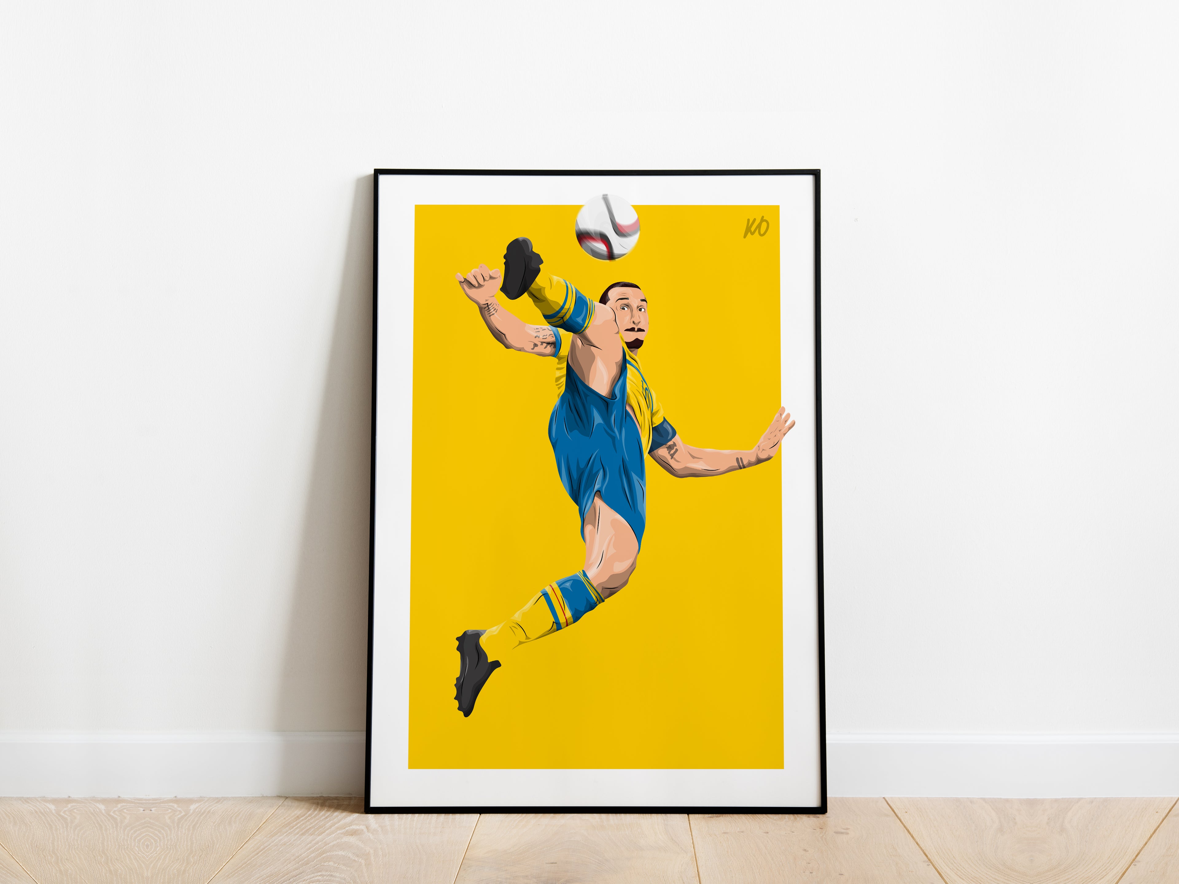 Zlatan Ibrahimovic Overhead Kick Sweden Poster - KDDesigns6
