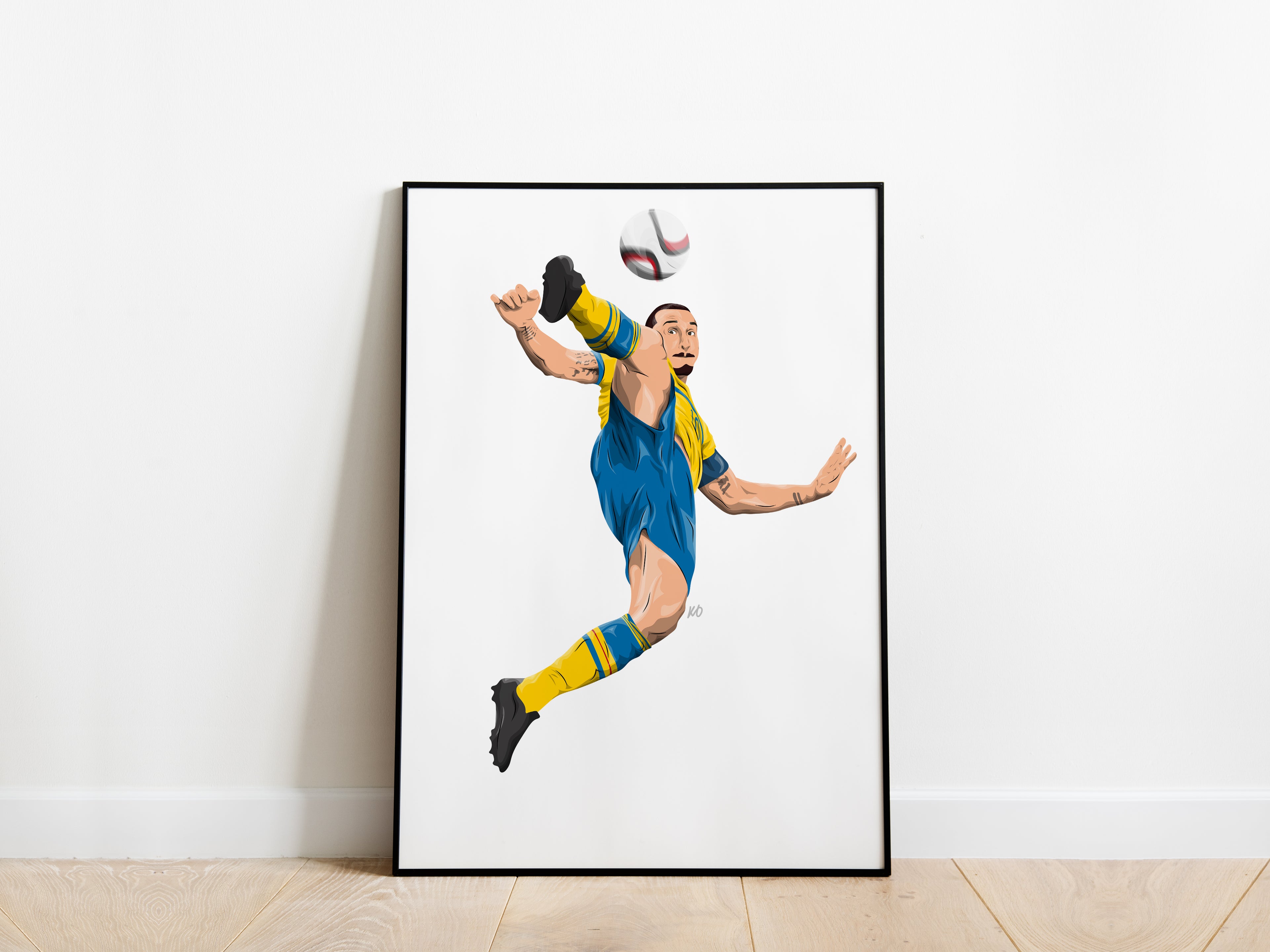 Zlatan Ibrahimovic Overhead Kick Sweden Poster - KDDesigns6