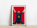 Andrés Iniesta 2010 World Cup Final Celebration Spain Poster - KDDesigns6