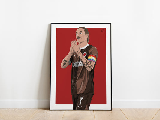 Jackson Irvine St Pauli Poster