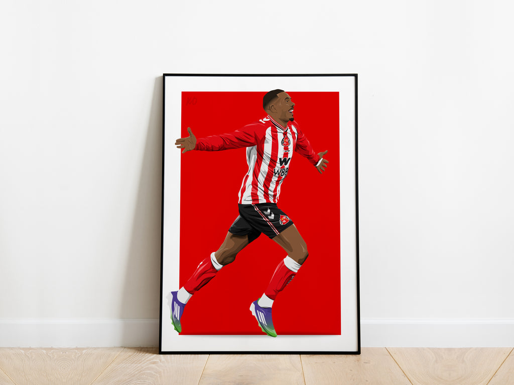 Wilson Isidor Celebration Sunderland AFC Poster - KDDesigns6