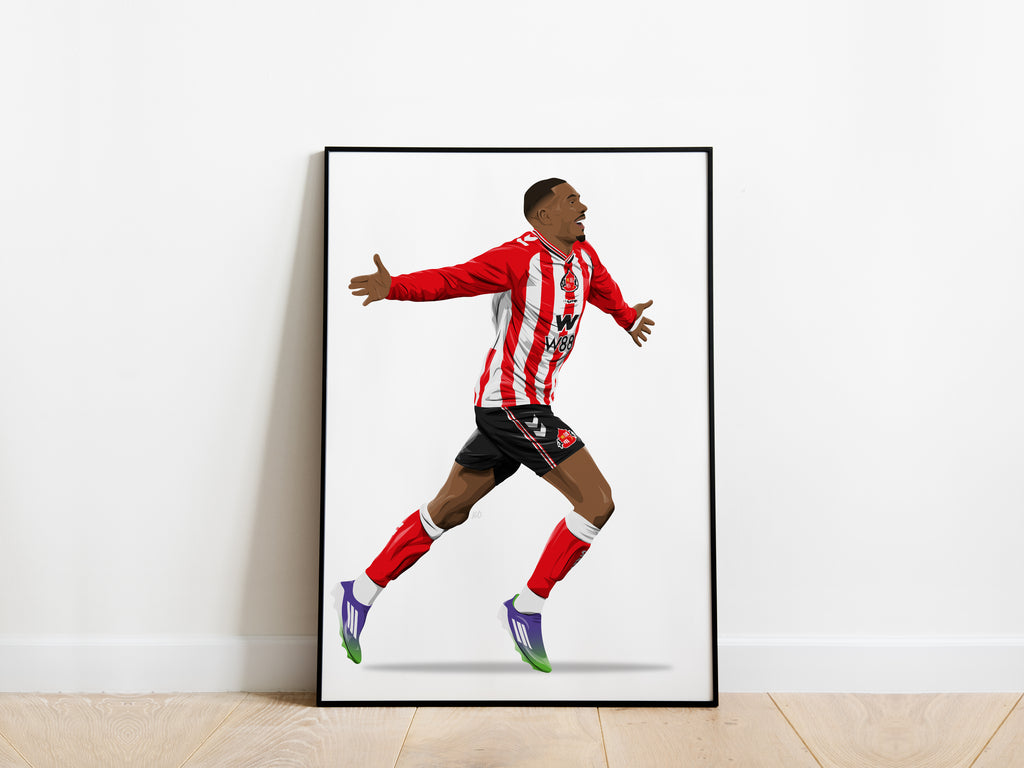 Wilson Isidor Celebration Sunderland AFC Poster - KDDesigns6