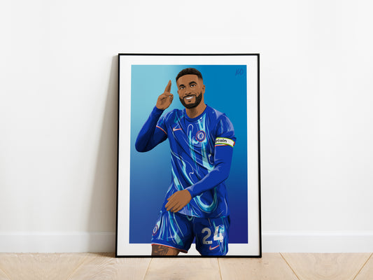 Reece James 24/25 Portrait Chelsea Poster