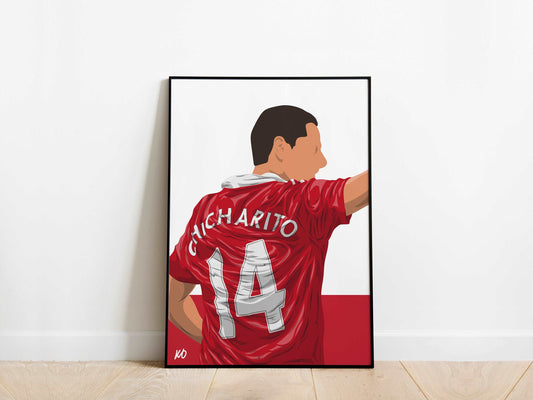 Javier 'Chicharito' Hernandez Manchester United Poster - KDDesigns6