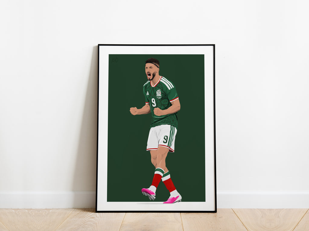 Raúl Jiménez World Cup 2026 Mexico Poster