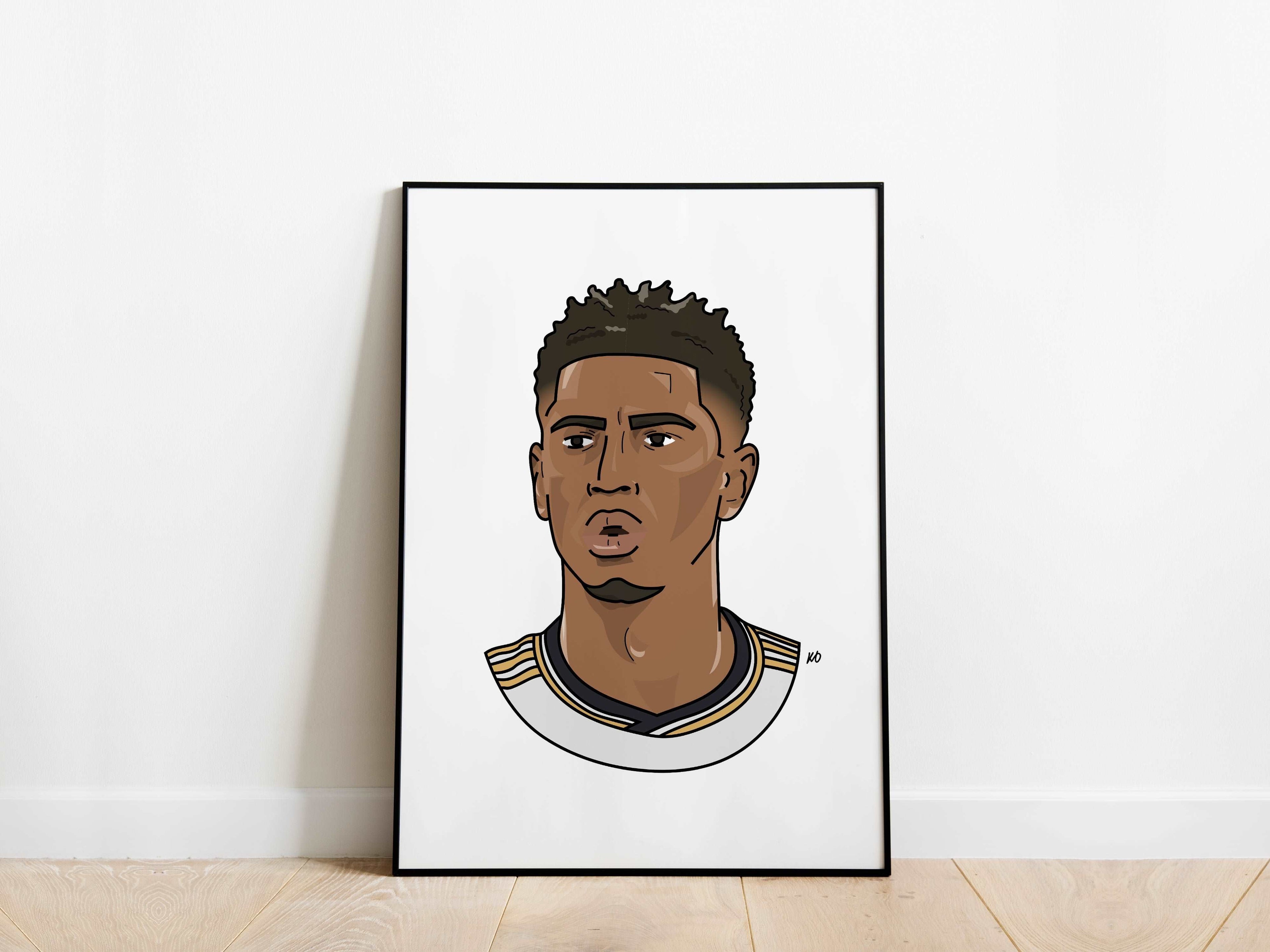 Jude Bellingham Portrait Real Madrid Poster - KDDesigns6