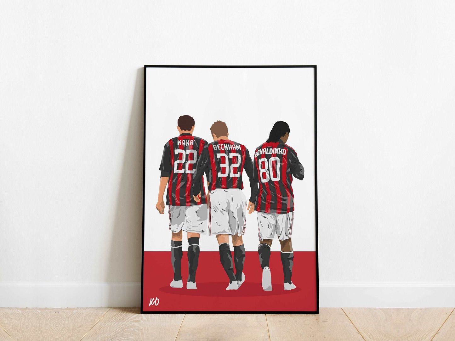 Kaka, Beckham, Ronaldinho AC Milan Poster KDDesigns6