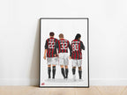 Kaka, Beckham, Ronaldinho AC Milan Poster - KDDesigns6