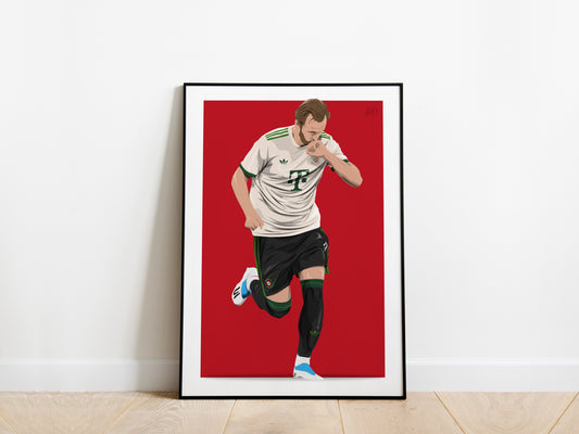 Harry Kane 'Record Breaker' Bayern Munich Poster
