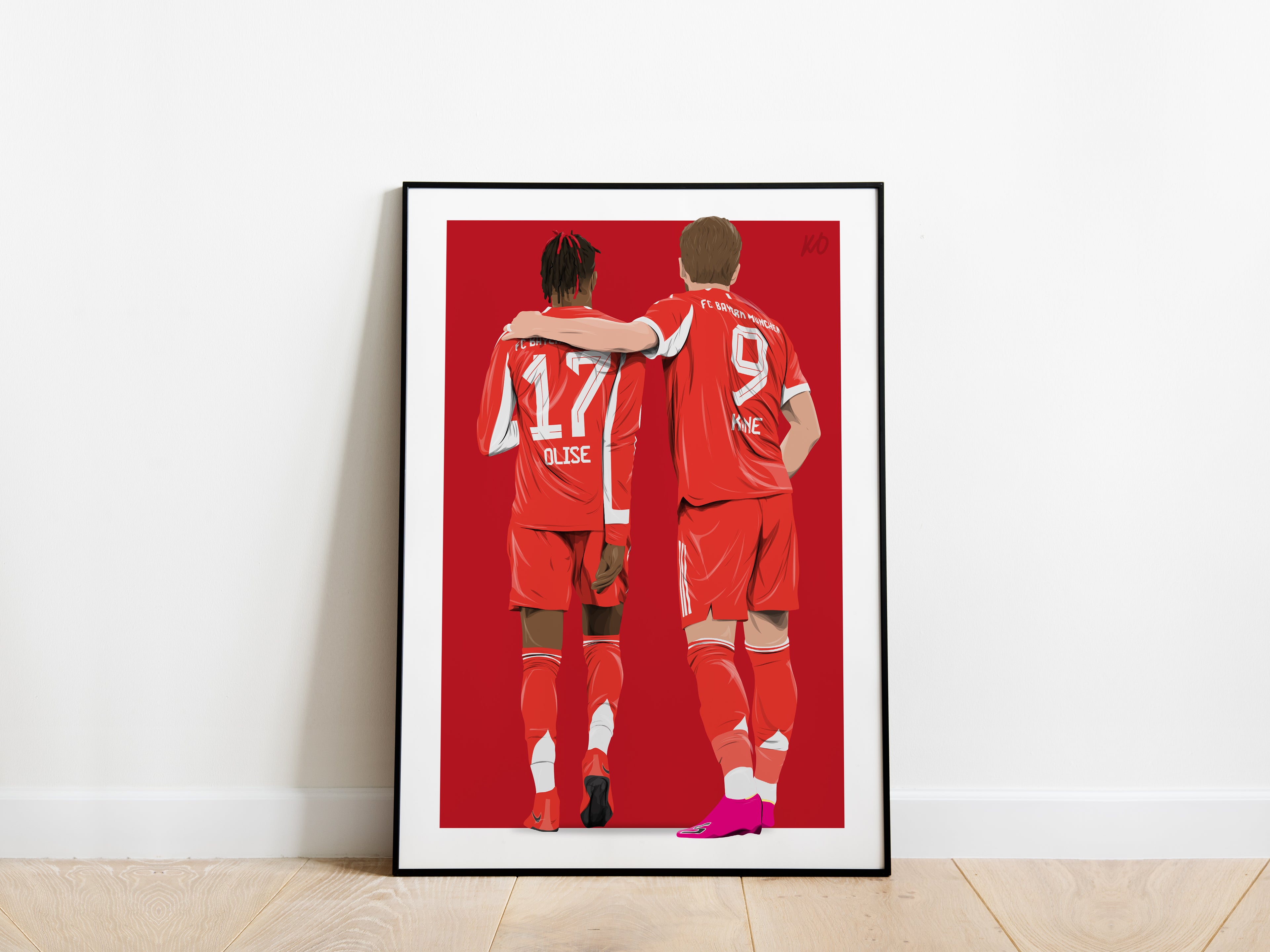 Michael Olise & Harry Kane Bayern Munich Poster - KDDesigns6