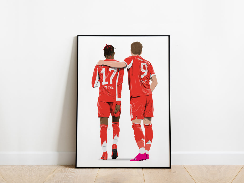 Michael Olise & Harry Kane Bayern Munich Poster - KDDesigns6