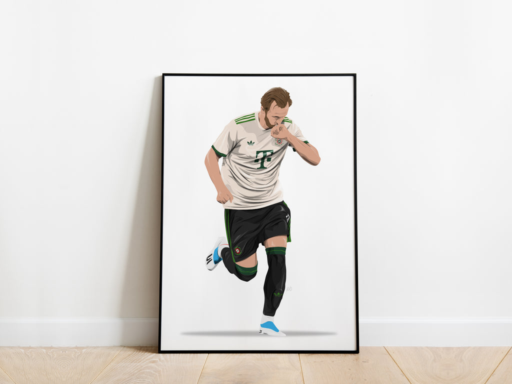 Harry Kane 'Record Breaker' Bayern Munich Poster - KDDesigns6