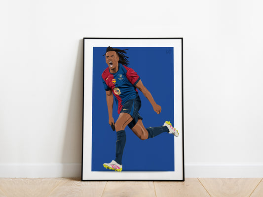 Jules Kounde Copa Del Rey Celebration Barcelona Poster - KDDesigns6