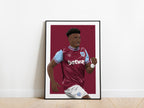 Mohammed Kudus Portrait West Ham United Poster - KDDesigns6