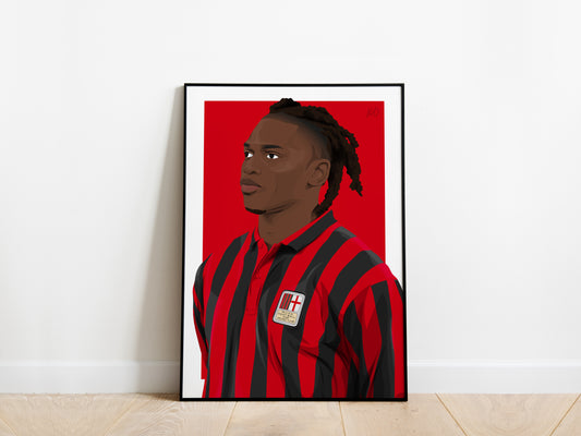 Rafael Leao 125th Anniversary Kit AC Milan Poster