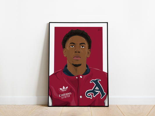 Myles Lewis-Skelly Portrait Arsenal Poster