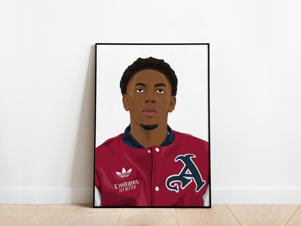 Myles Lewis-Skelly Portrait Arsenal Poster - KDDesigns6