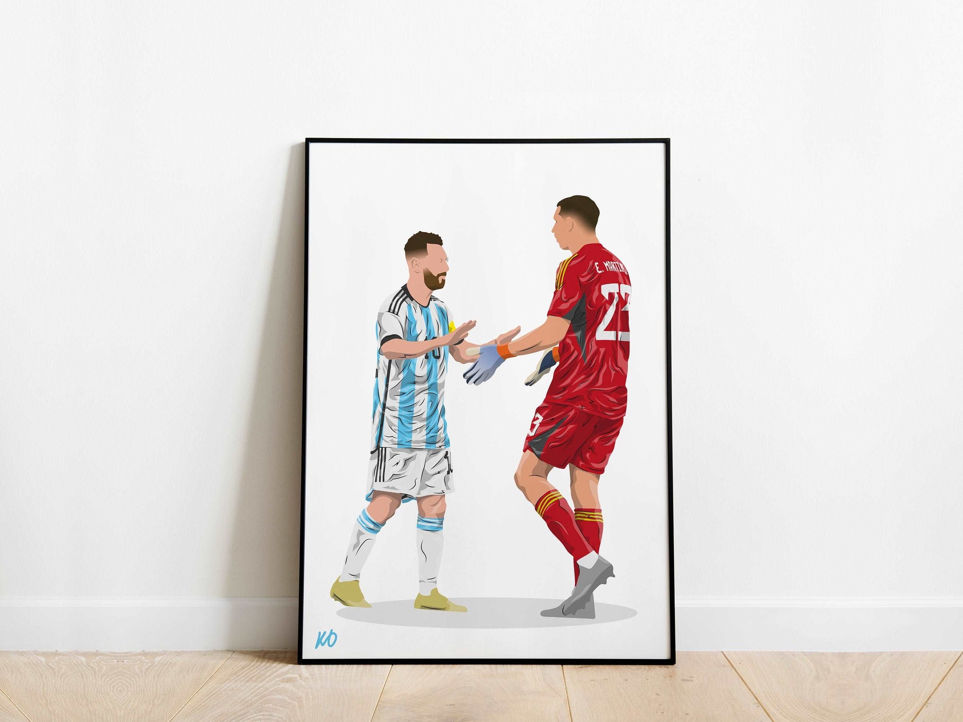 Lionel Messi, Emiliano Martinez Argentina Poster KDDesigns6