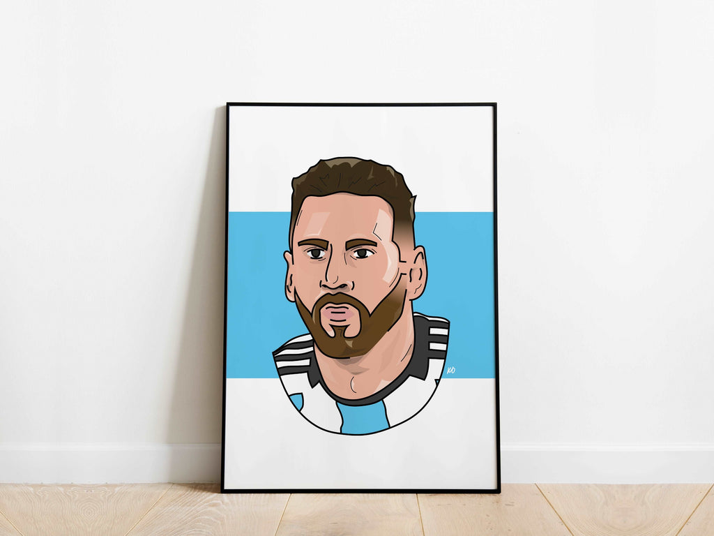 Lionel Messi Portrait Argentina Poster - KDDesigns6