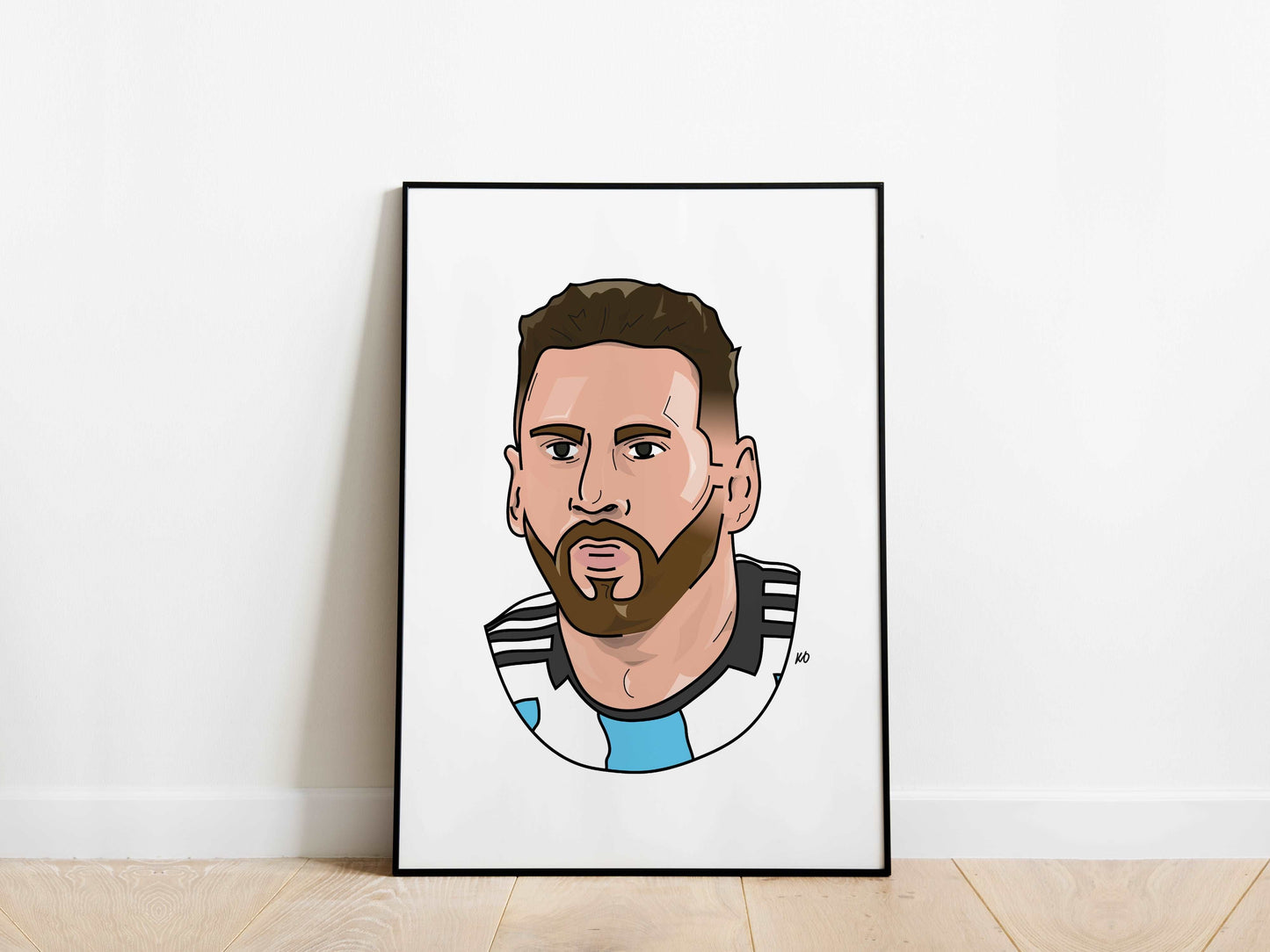 Lionel Messi Portrait Argentina Poster KDDesigns6