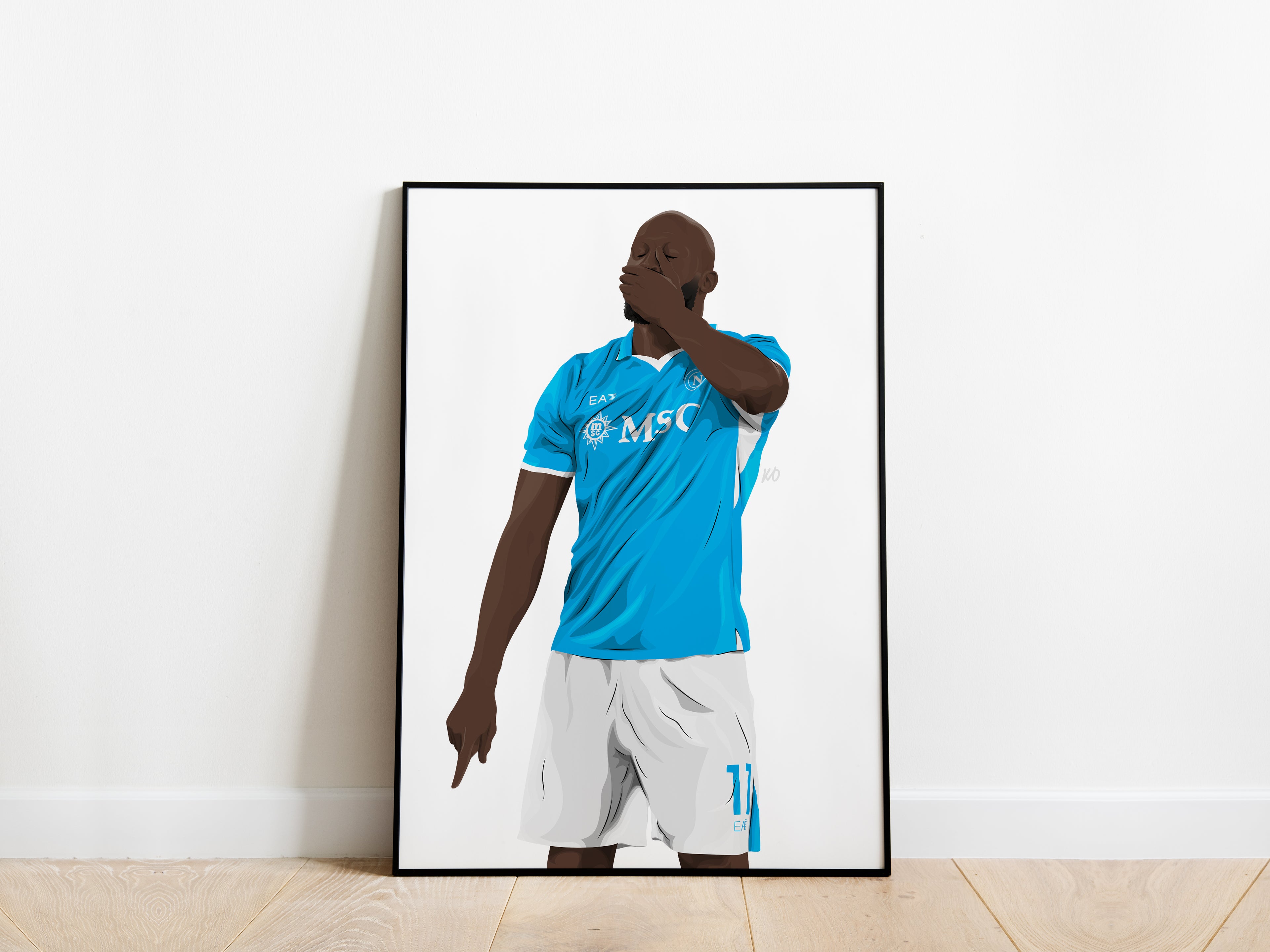 Romelu Lukaku Napoli Poster - KDDesigns6