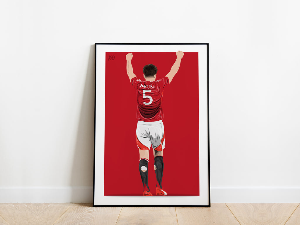 Harry Maguire Last Minute Winner Manchester United Poster - KDDesigns6