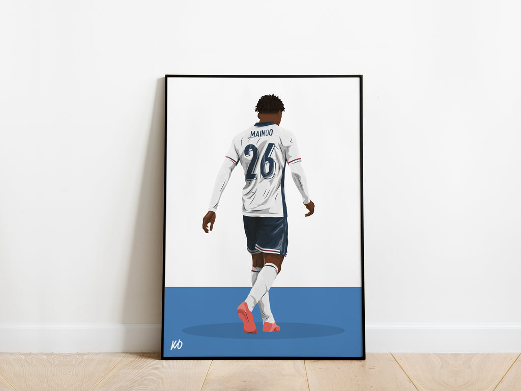 Kobbie Mainoo England Poster - KDDesigns6
