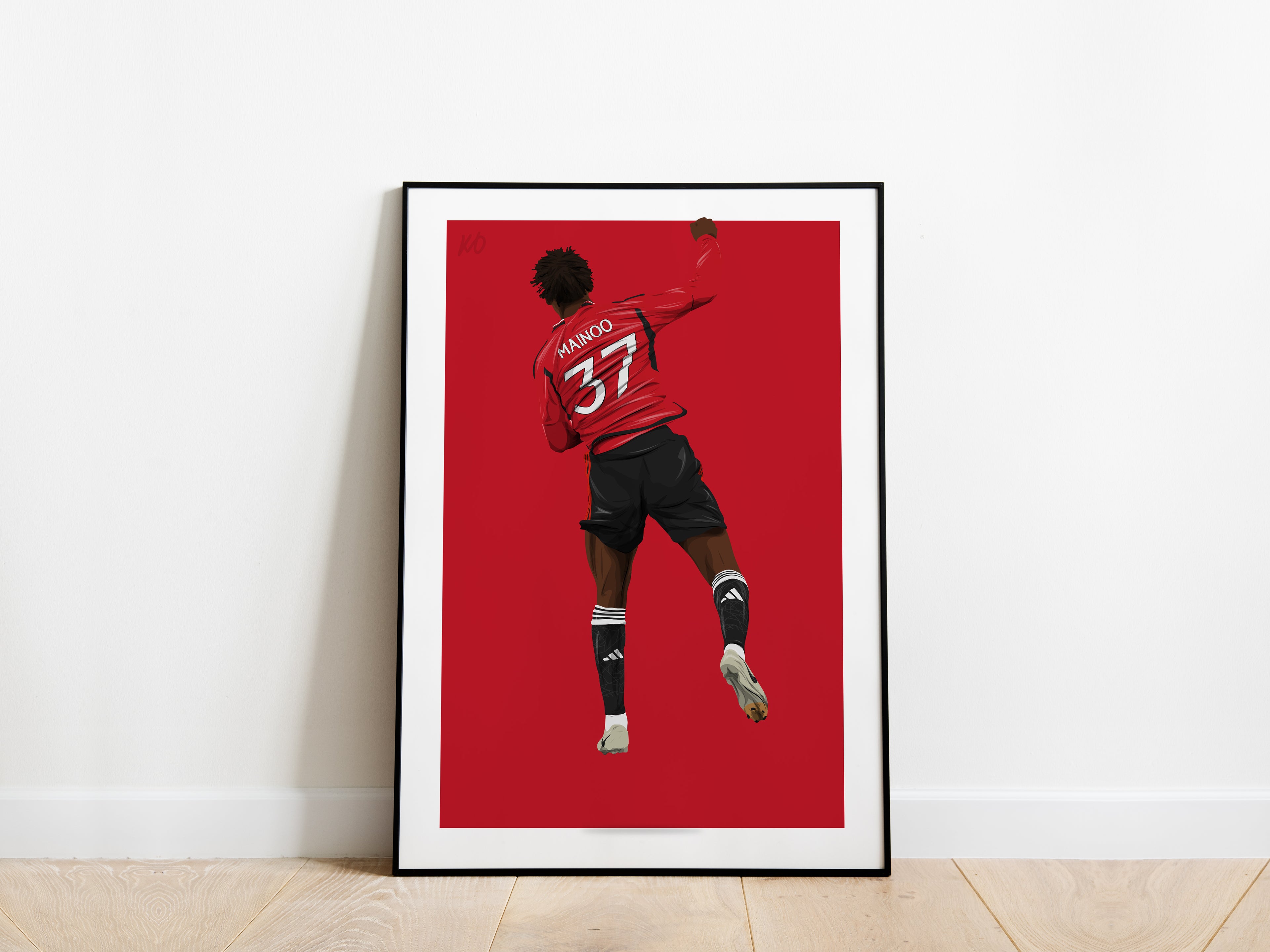 Kobbie Mainoo 23/24 FA Cup Final Manchester United Poster