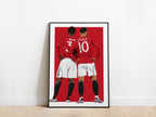 Kobbie Mainoo, Matheus Cunha Manchester United Poster